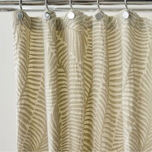 West Elm Trailing Fern Matelasse Shower Curtain 72X74 Celadon